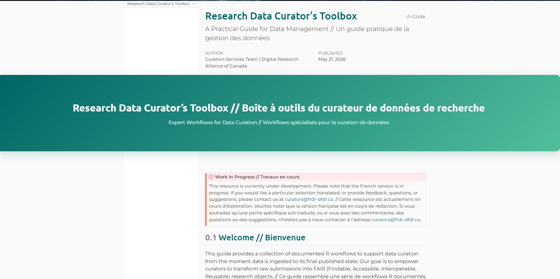 Data Curation Toolbox