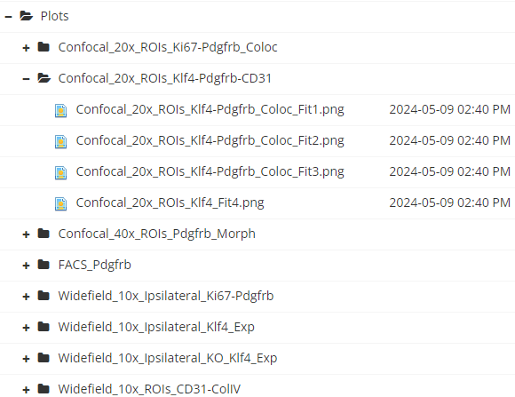 A screenshot of a structured directory containing research figures/plots
